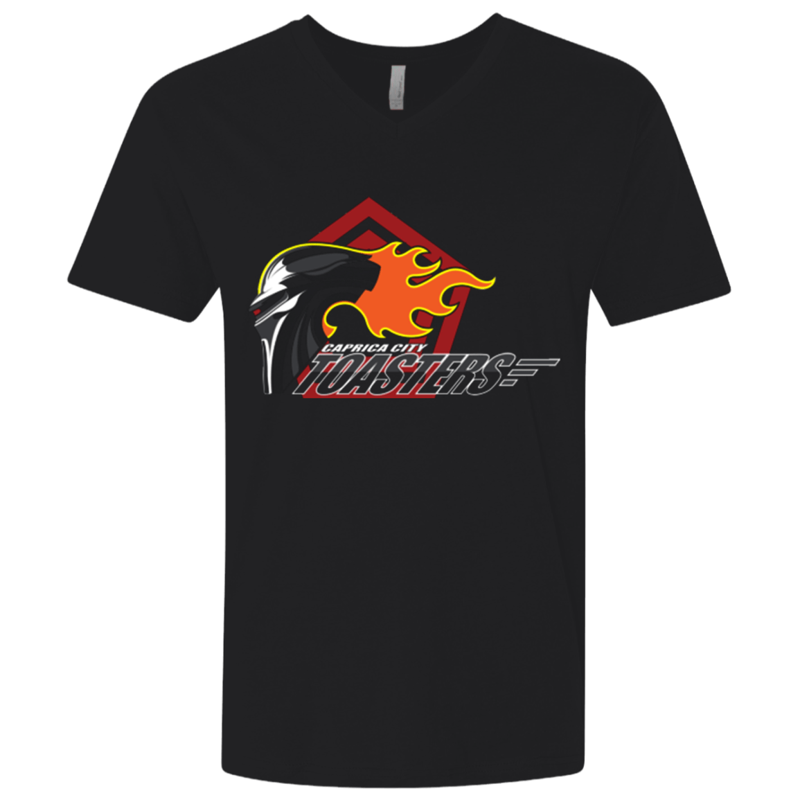 T-Shirts Black / X-Small Caprica City Toasters Men's Premium V-Neck
