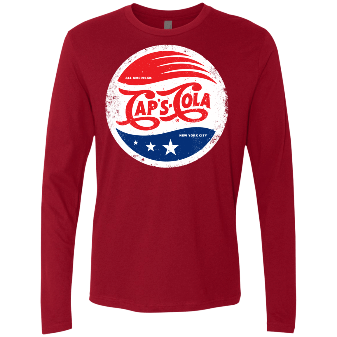 T-Shirts Cardinal / Small Caps Cola Men's Premium Long Sleeve