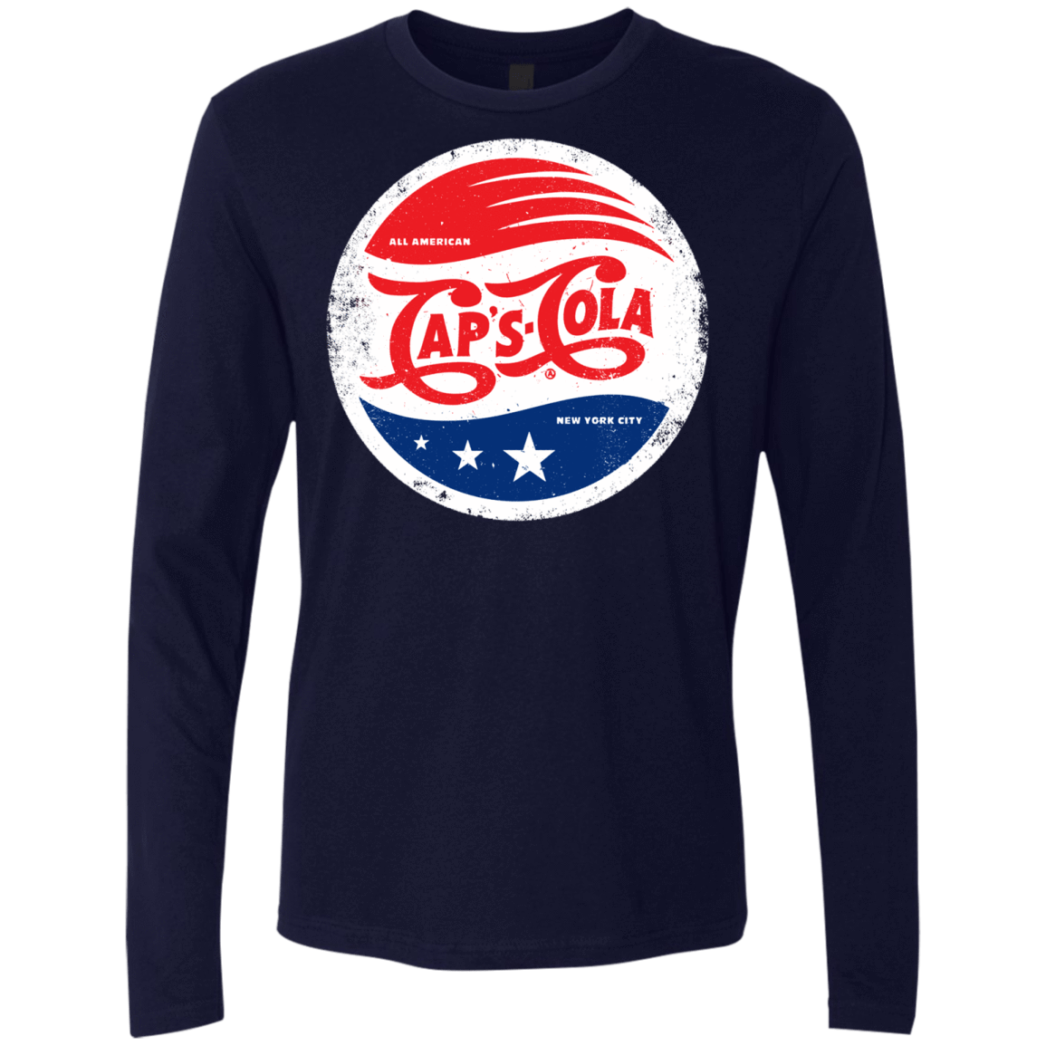 T-Shirts Midnight Navy / Small Caps Cola Men's Premium Long Sleeve