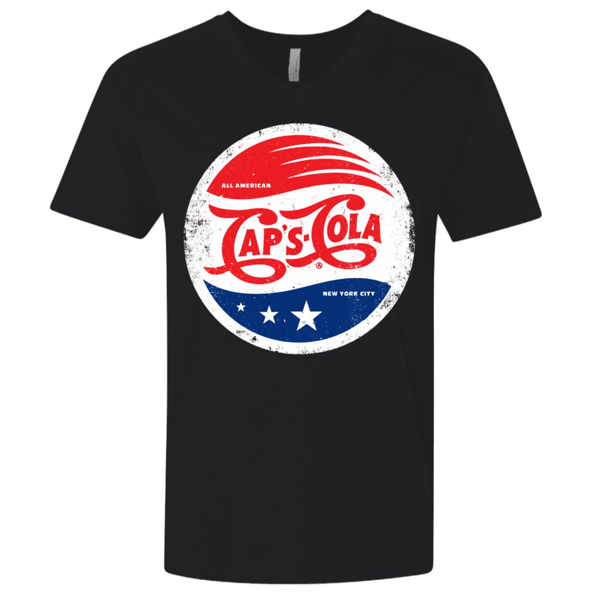 T-Shirts Black / X-Small Caps Cola Men's Premium V-Neck