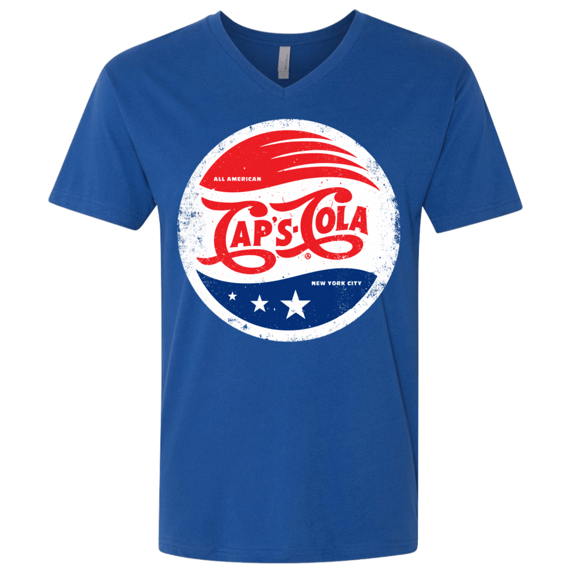 T-Shirts Royal / X-Small Caps Cola Men's Premium V-Neck