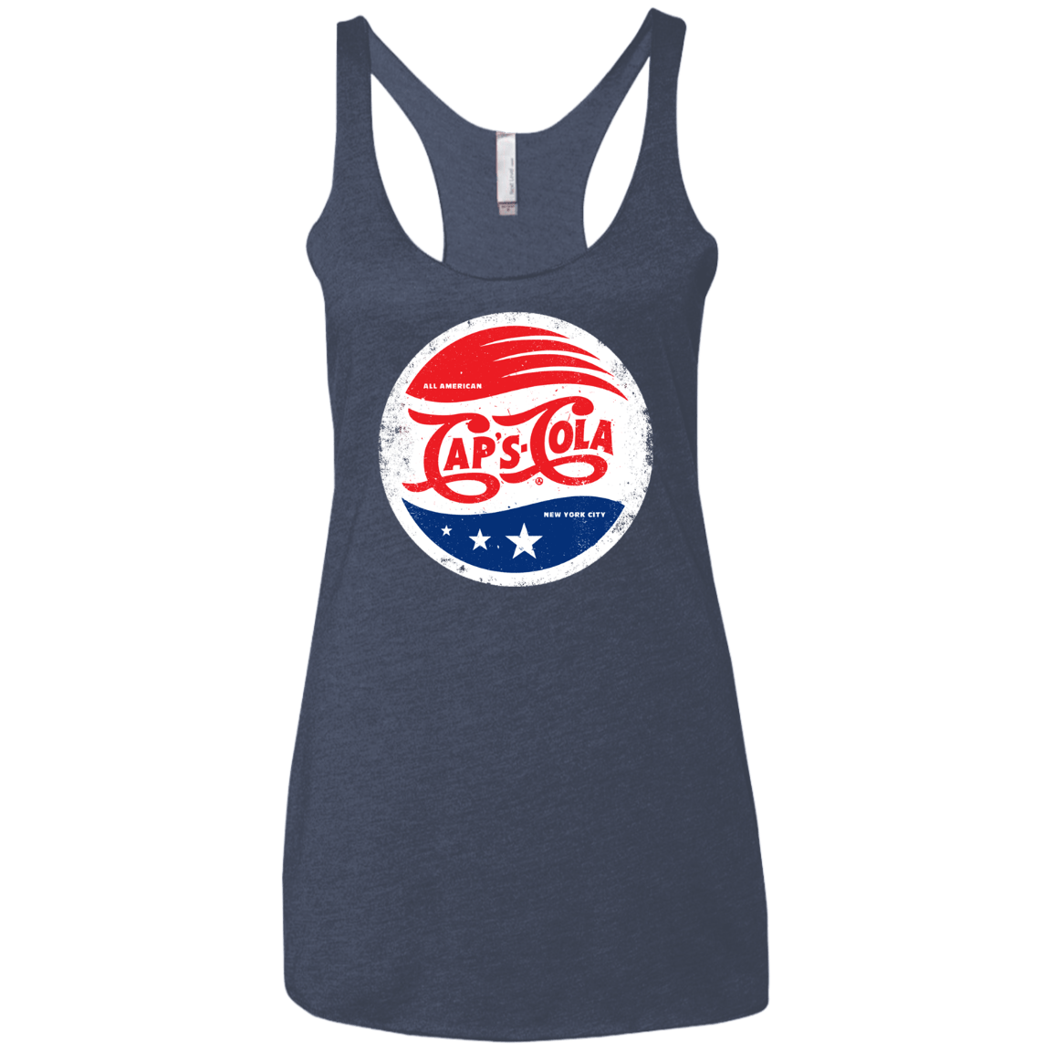 T-Shirts Vintage Navy / X-Small Caps Cola Women's Triblend Racerback Tank