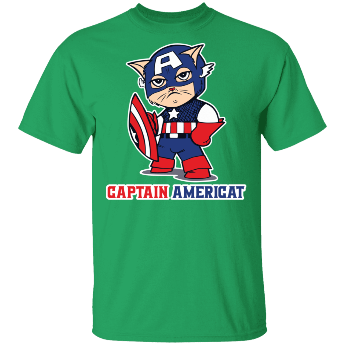 T-Shirts Irish Green / S Captain AmeriCAT T-Shirt