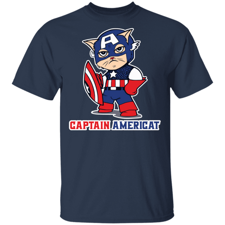 T-Shirts Navy / S Captain AmeriCAT T-Shirt