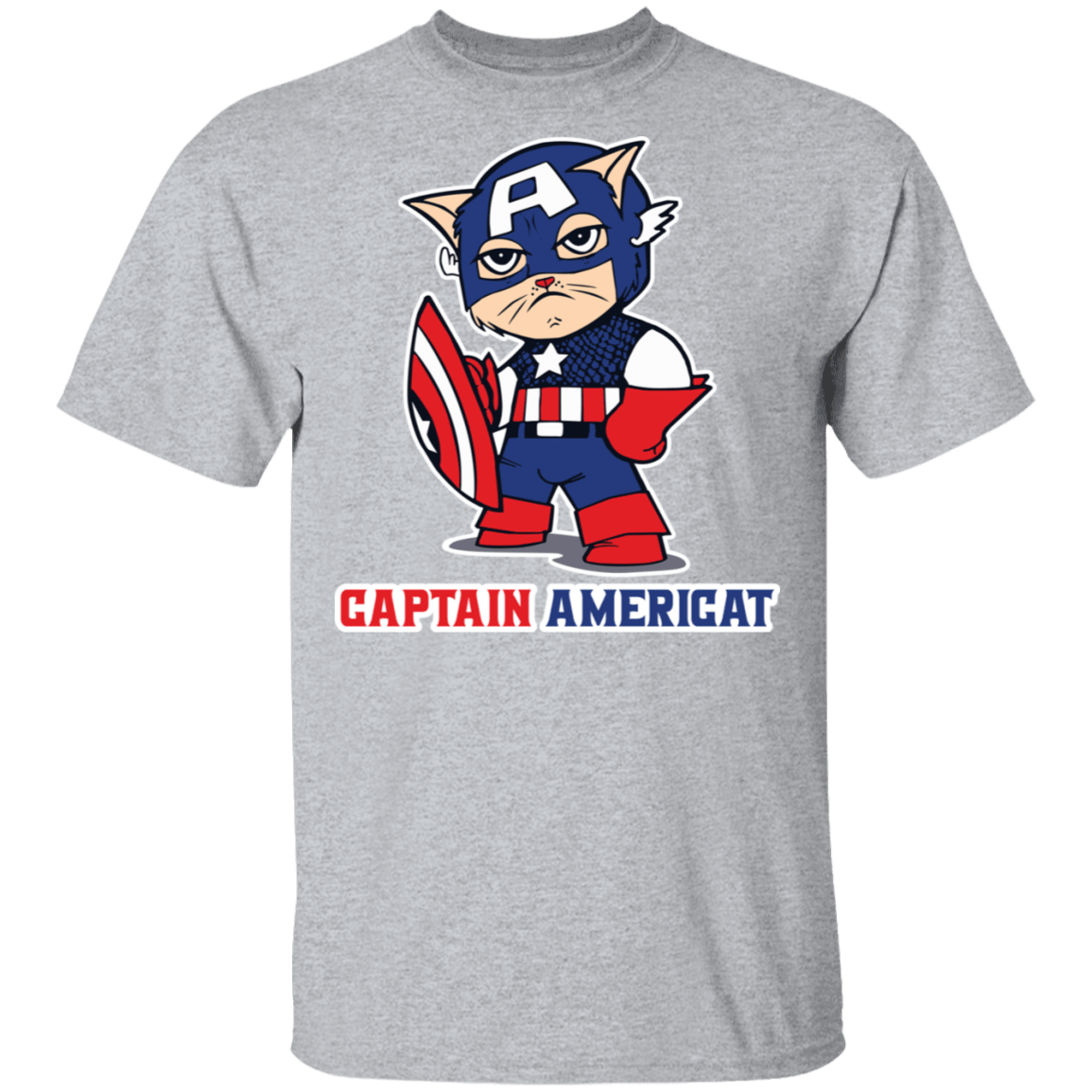 T-Shirts Sport Grey / S Captain AmeriCAT T-Shirt