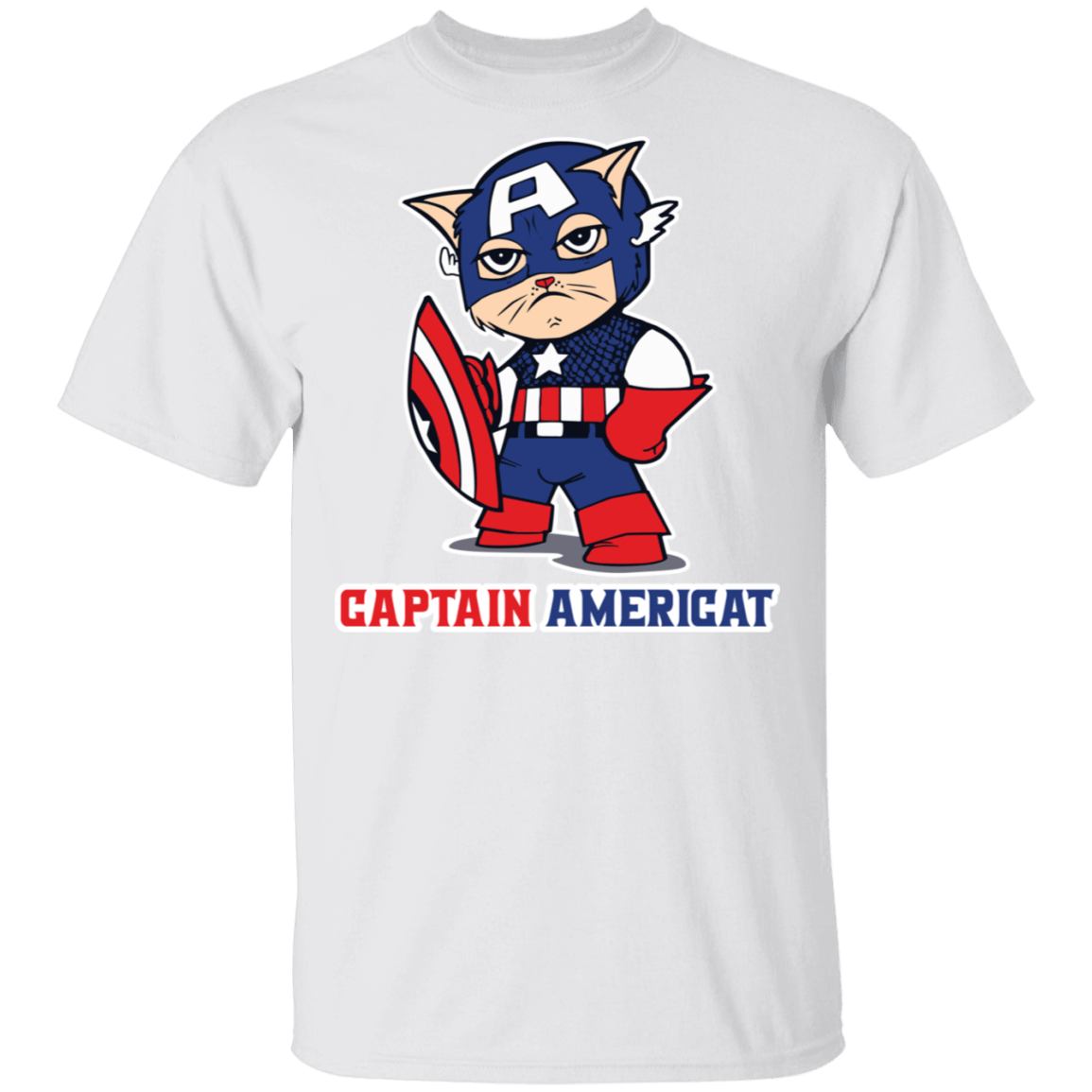 T-Shirts White / S Captain AmeriCAT T-Shirt