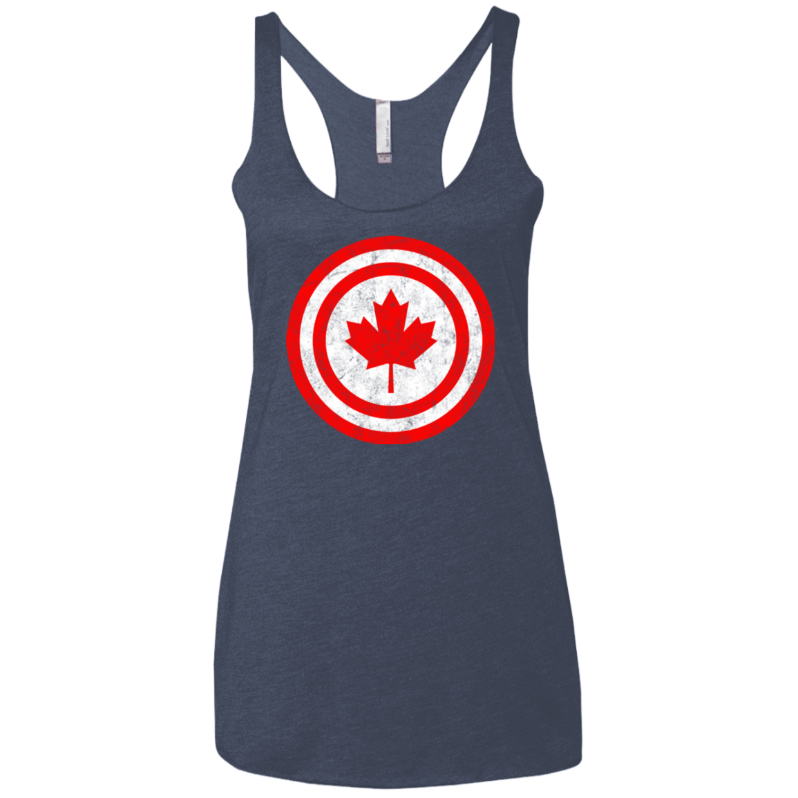 T-Shirts Vintage Navy / X-Small Captain Canada Women's Triblend Racerback Tank