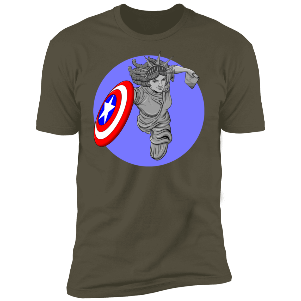 T-Shirts Military Green / S Captain Liberty Men's Premium T-Shirt