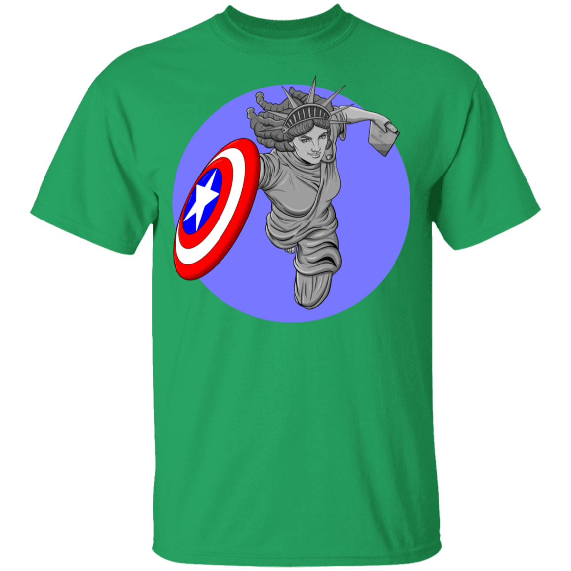 T-Shirts Irish Green / YXS Captain Liberty Youth T-Shirt