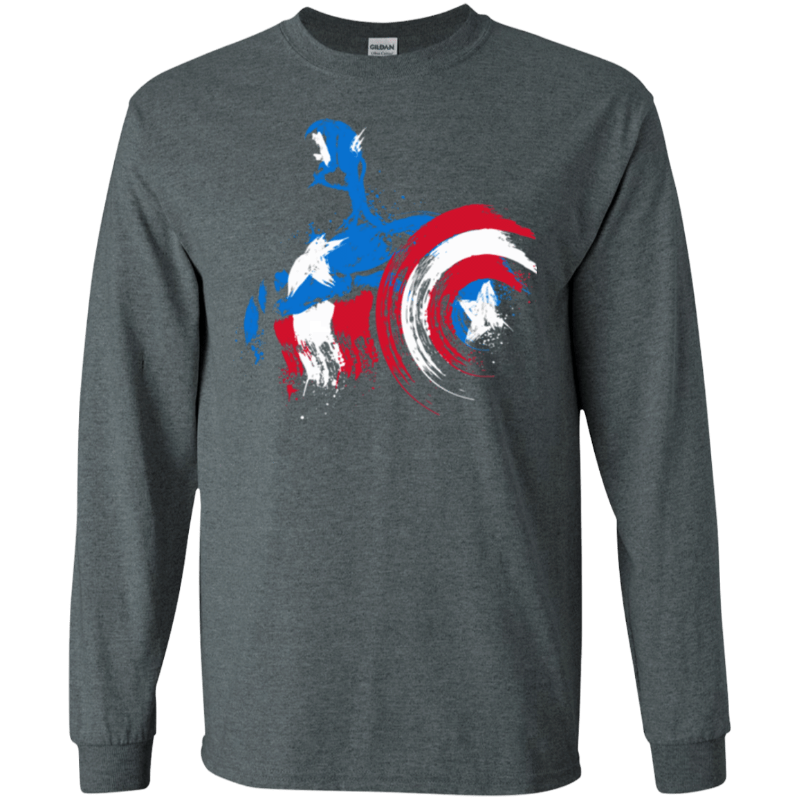 T-Shirts Dark Heather / S Captain Men's Long Sleeve T-Shirt