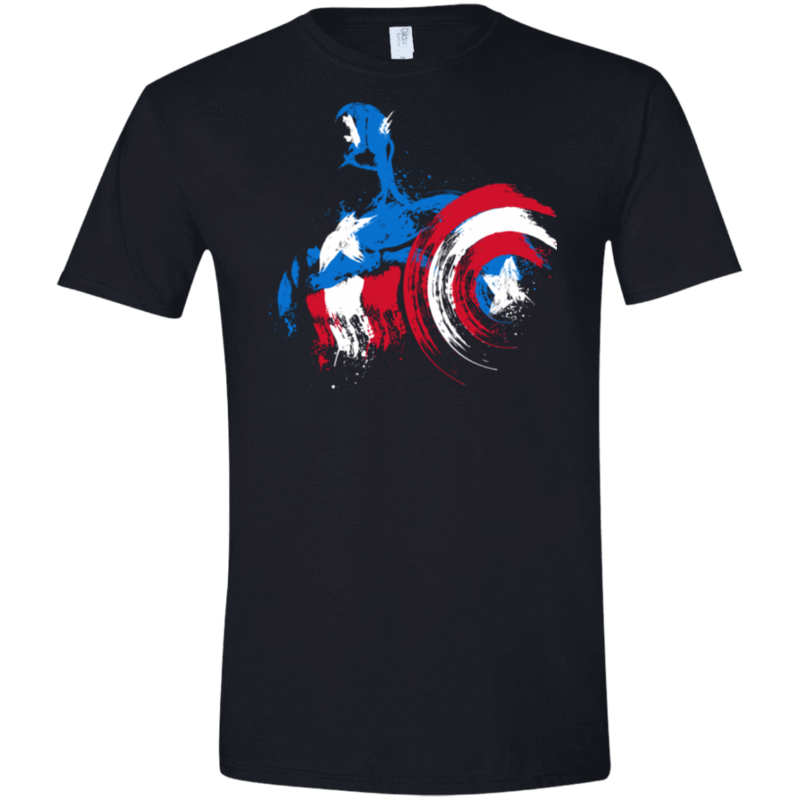 T-Shirts Black / X-Small Captain Men's Semi-Fitted Softstyle