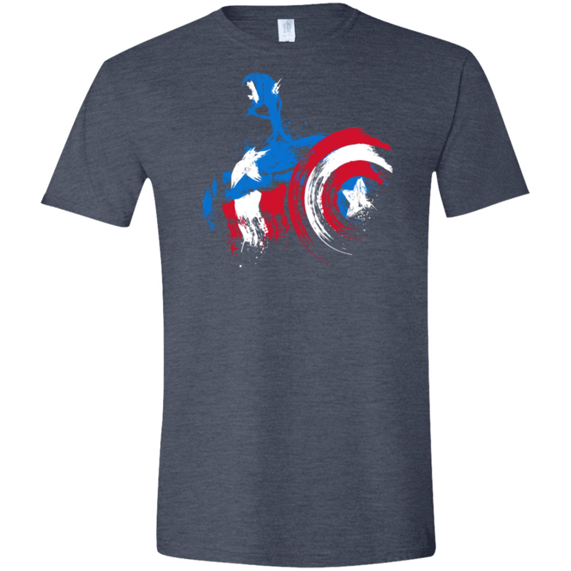 T-Shirts Heather Navy / S Captain Men's Semi-Fitted Softstyle