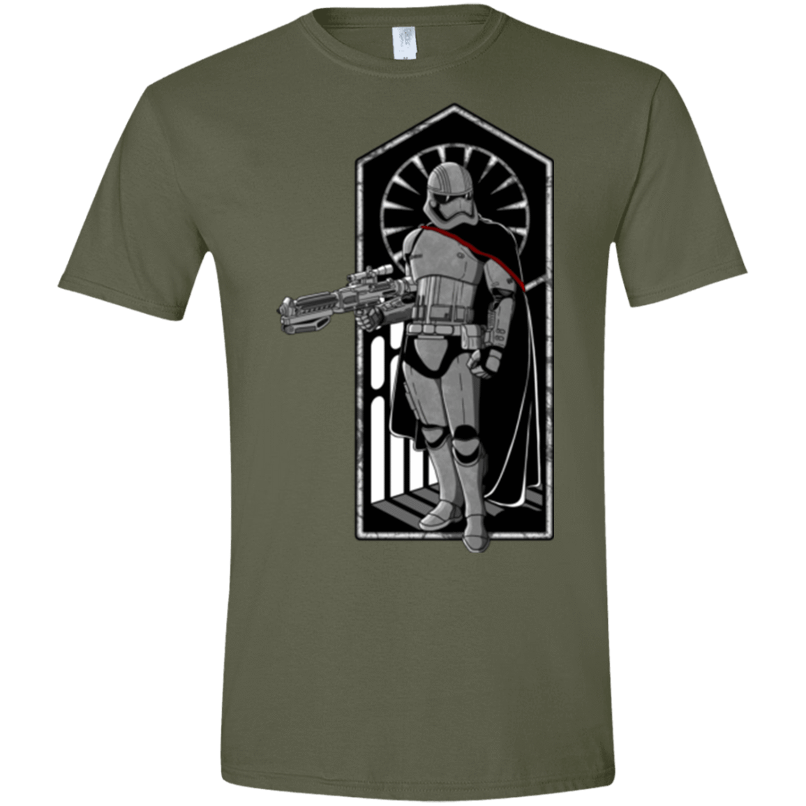 T-Shirts Military Green / S Captain Men's Semi-Fitted Softstyle