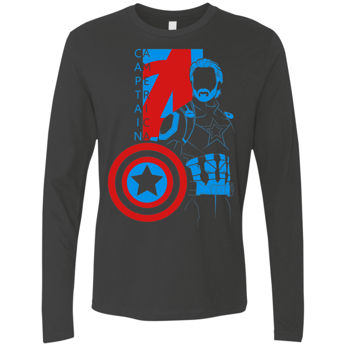 T-Shirts Heavy Metal / S Captain Profile Men's Premium Long Sleeve