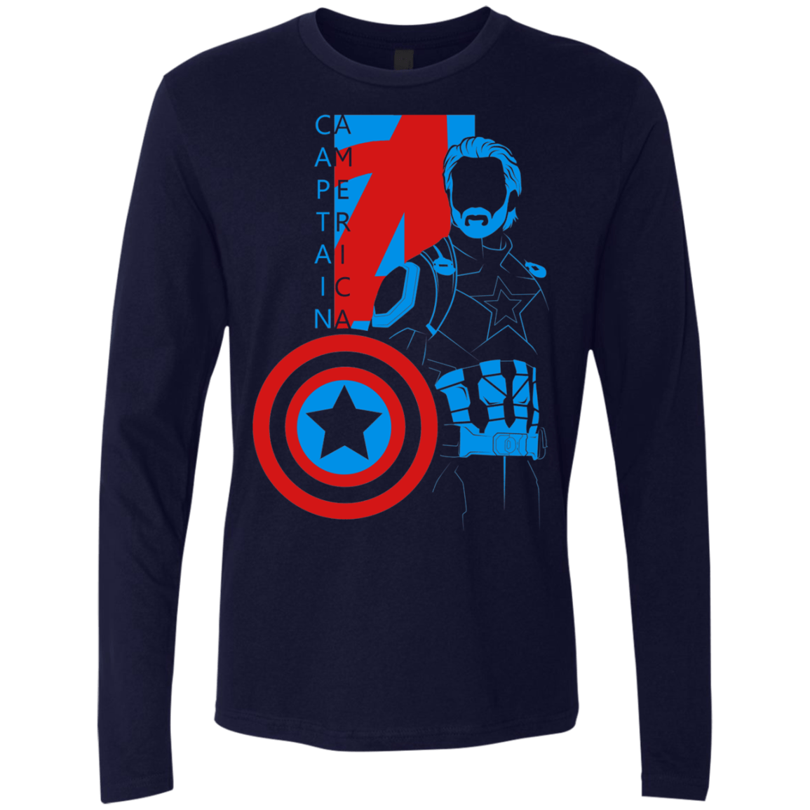 T-Shirts Midnight Navy / S Captain Profile Men's Premium Long Sleeve