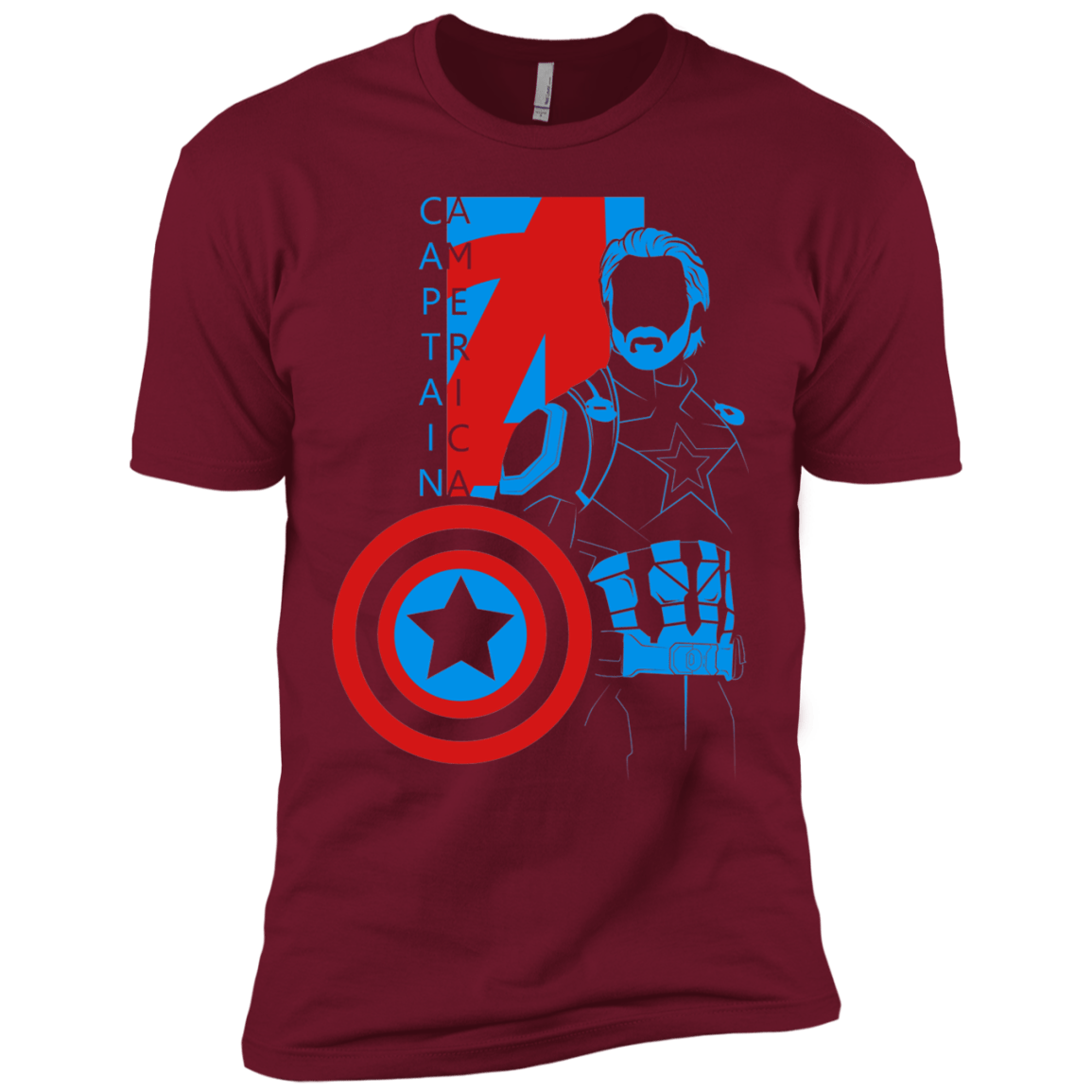 T-Shirts Cardinal / X-Small Captain Profile Men's Premium T-Shirt