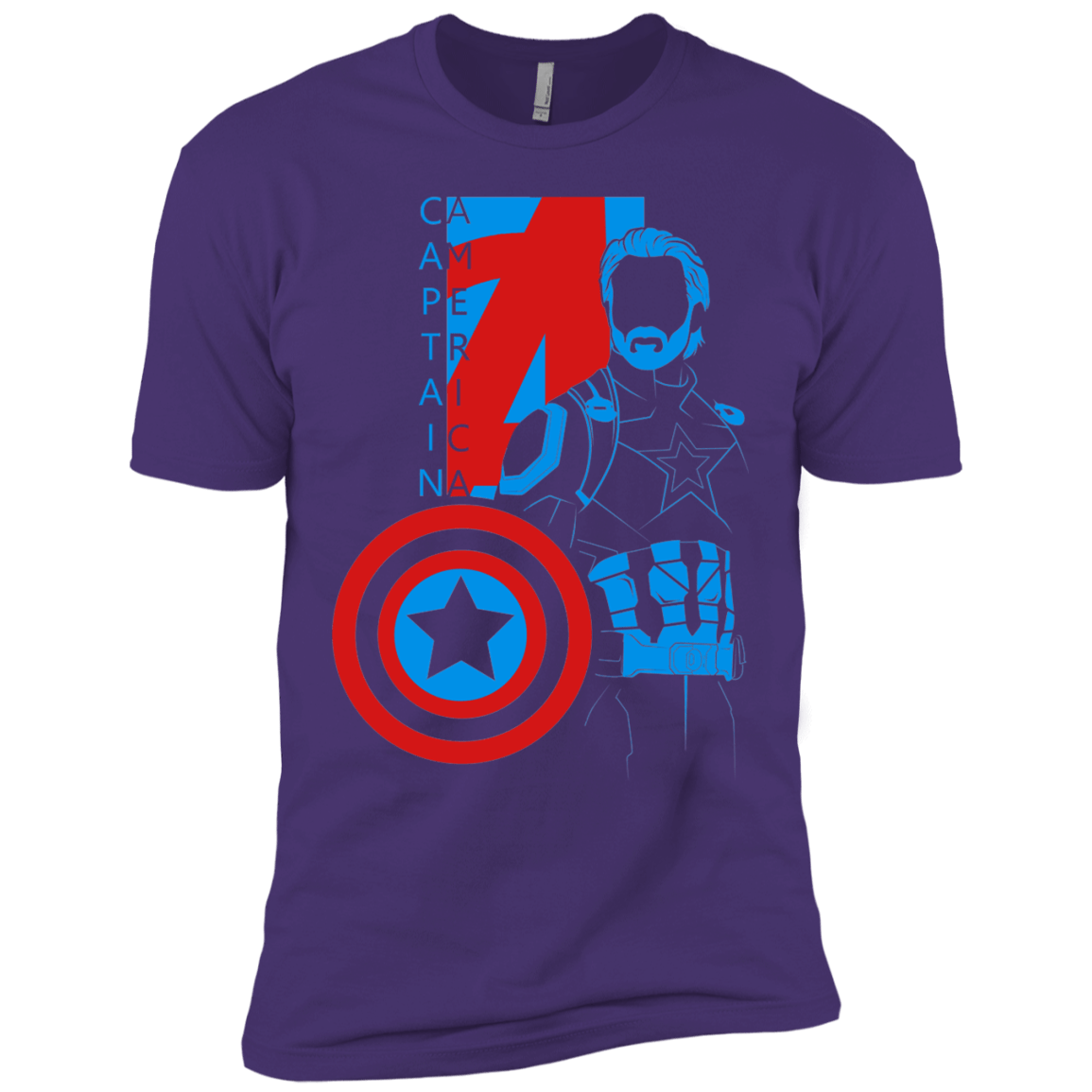 T-Shirts Purple Rush/ / X-Small Captain Profile Men's Premium T-Shirt