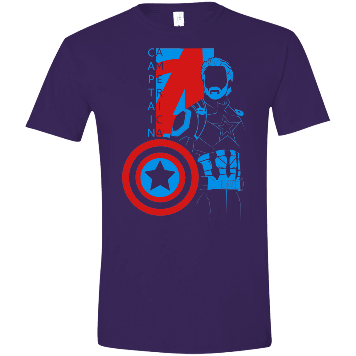 T-Shirts Purple / S Captain Profile Men's Semi-Fitted Softstyle