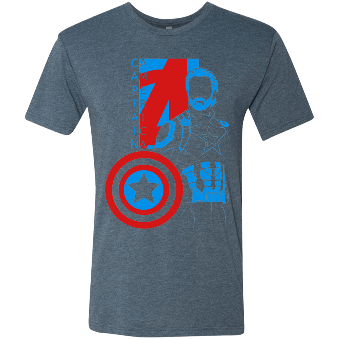 T-Shirts Indigo / S Captain Profile Men's Triblend T-Shirt