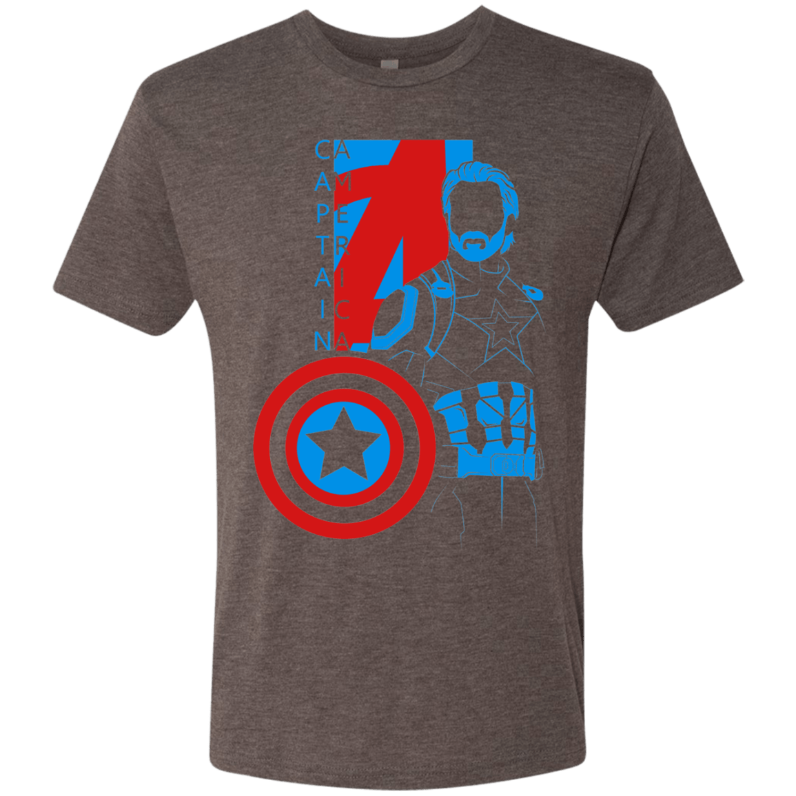 T-Shirts Macchiato / S Captain Profile Men's Triblend T-Shirt