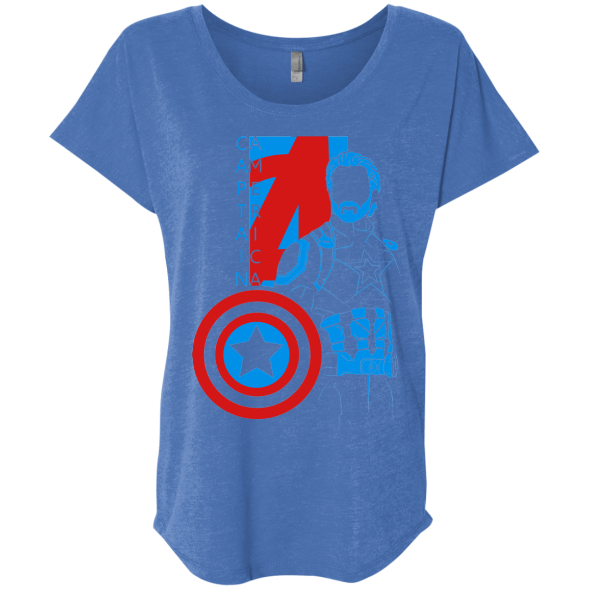 T-Shirts Vintage Royal / X-Small Captain Profile Triblend Dolman Sleeve