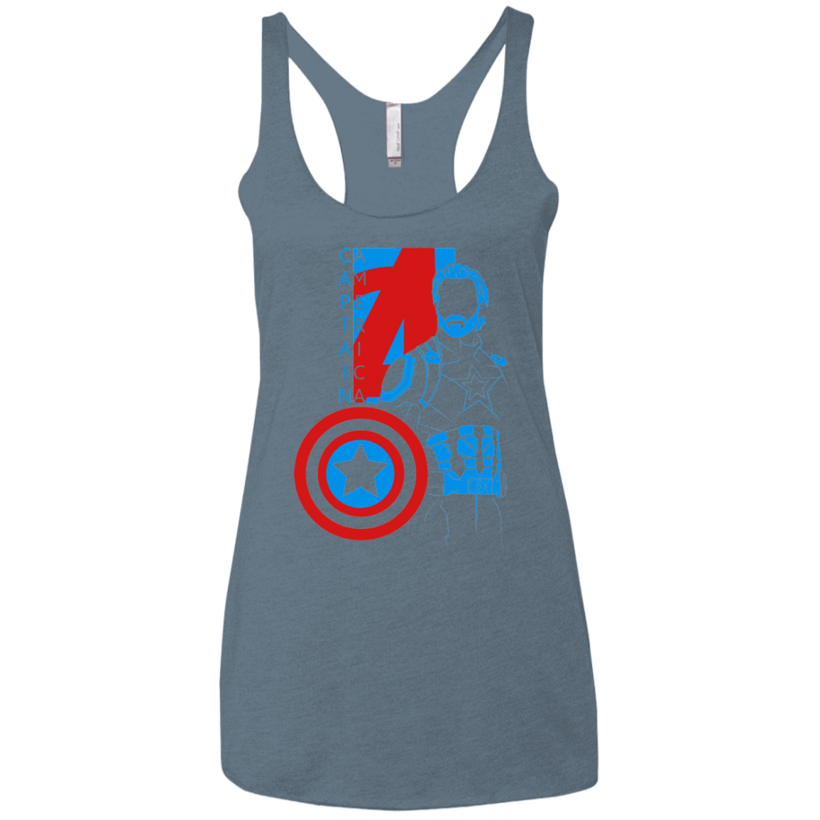 T-Shirts Indigo / X-Small Captain Profile Women's Triblend Racerback Tank