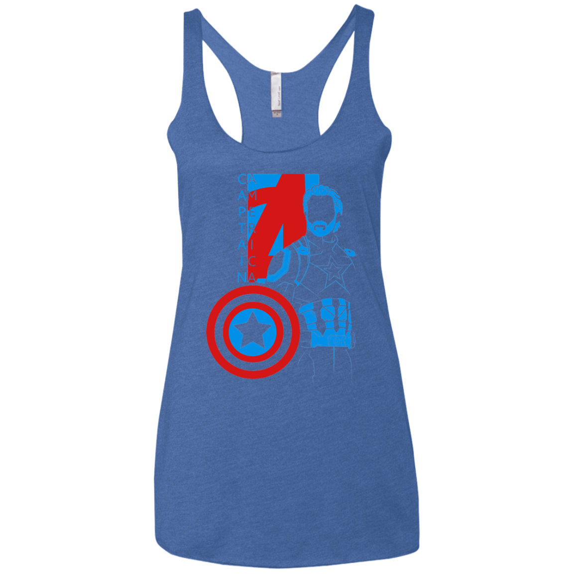 T-Shirts Vintage Royal / X-Small Captain Profile Women's Triblend Racerback Tank