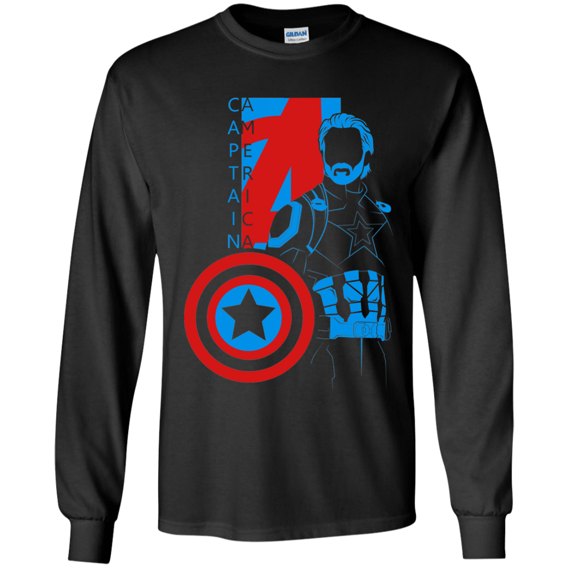 T-Shirts Black / YS Captain Profile Youth Long Sleeve T-Shirt