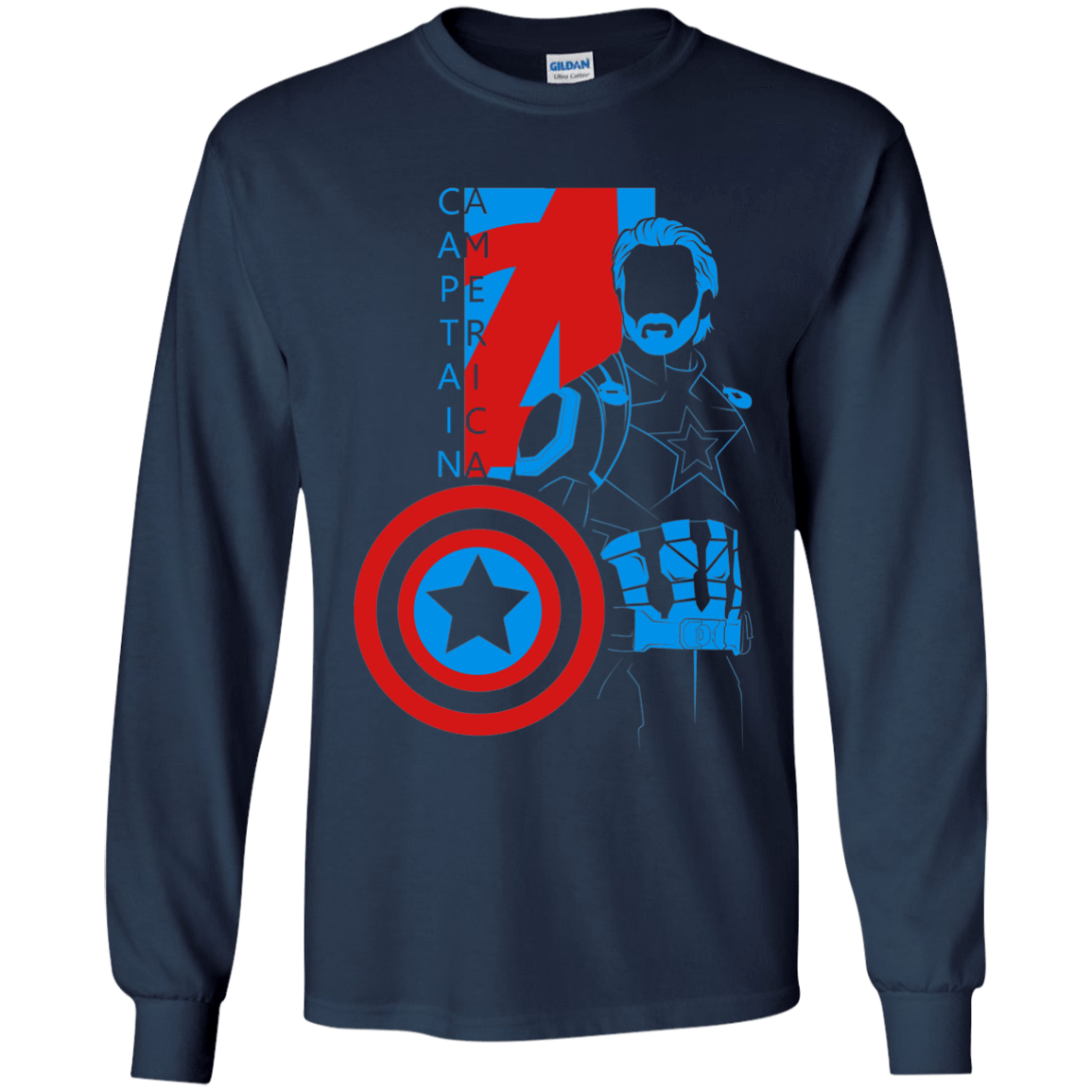 T-Shirts Navy / YS Captain Profile Youth Long Sleeve T-Shirt