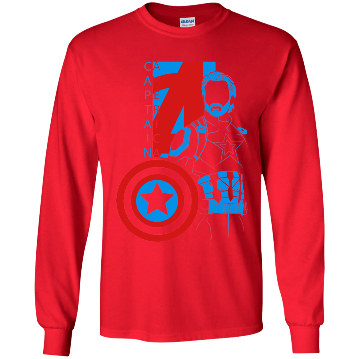 T-Shirts Red / YS Captain Profile Youth Long Sleeve T-Shirt