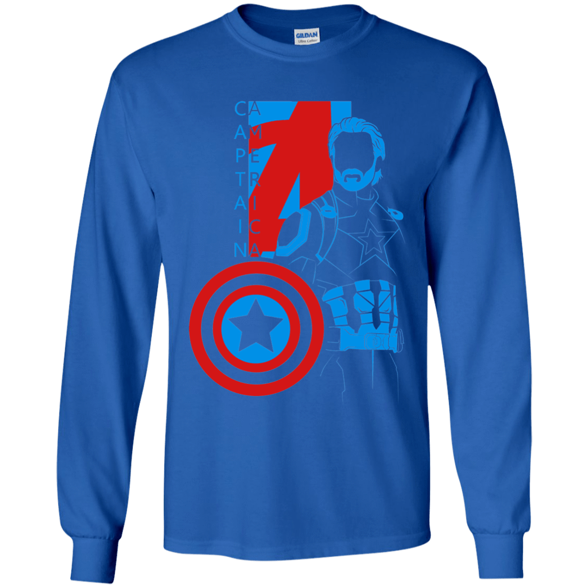 T-Shirts Royal / YS Captain Profile Youth Long Sleeve T-Shirt