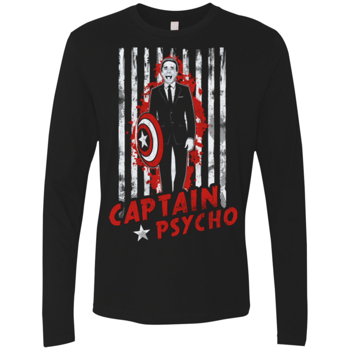 T-Shirts Black / Small Captain Psycho Men's Premium Long Sleeve