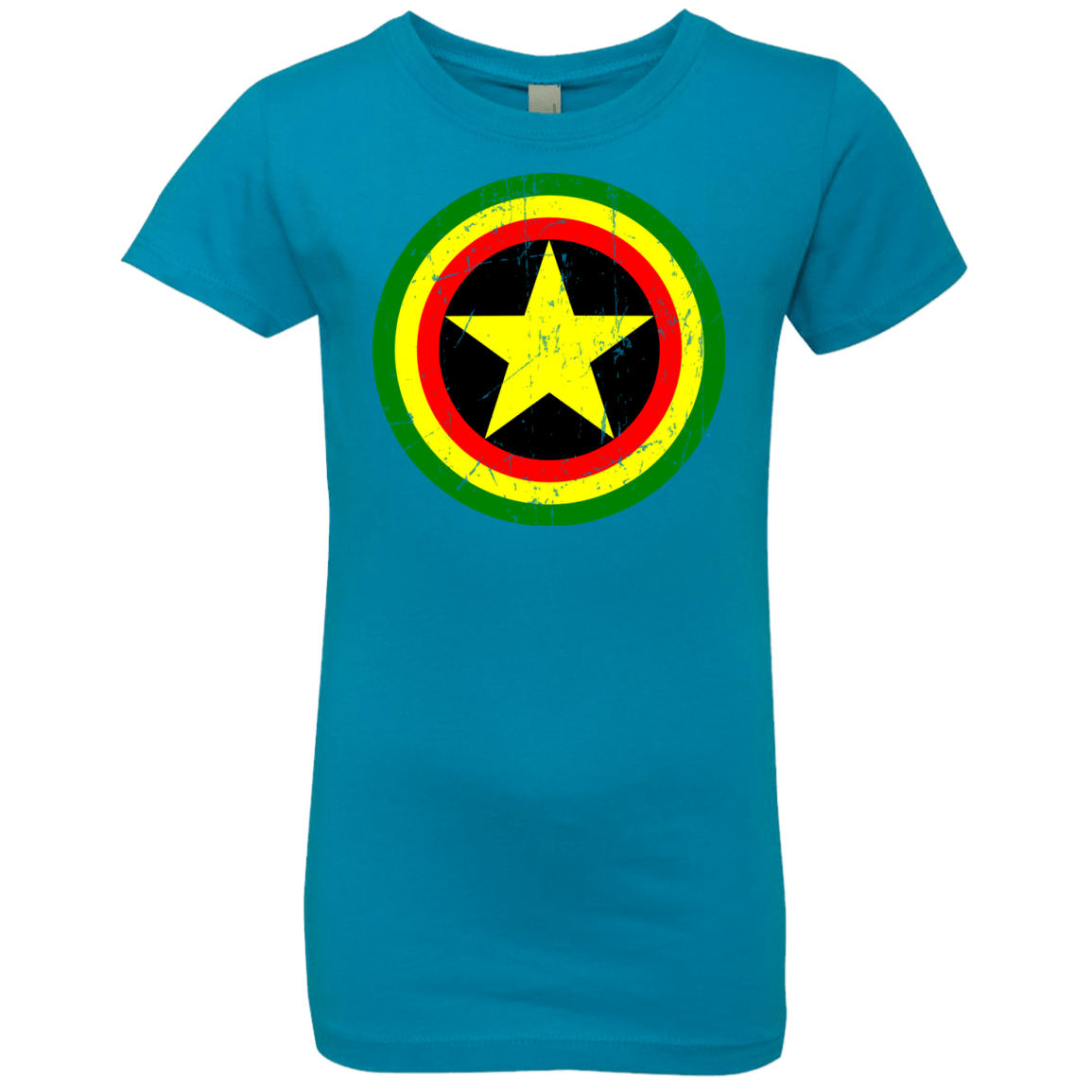 T-Shirts Turquoise / YXS Captain Rasta Girls Premium T-Shirt