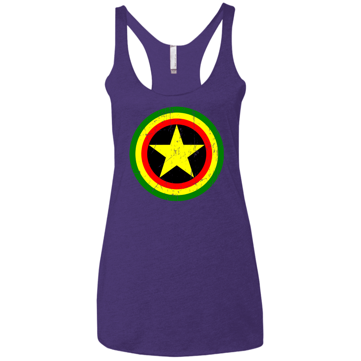 T-Shirts Purple / X-Small Captain Rasta Women's Triblend Racerback Tank