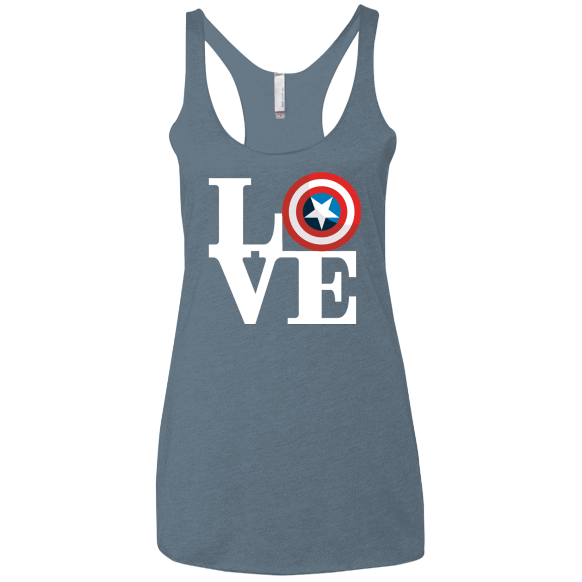 T-Shirts Indigo / X-Small Captain's Love Women's Triblend Racerback Tank