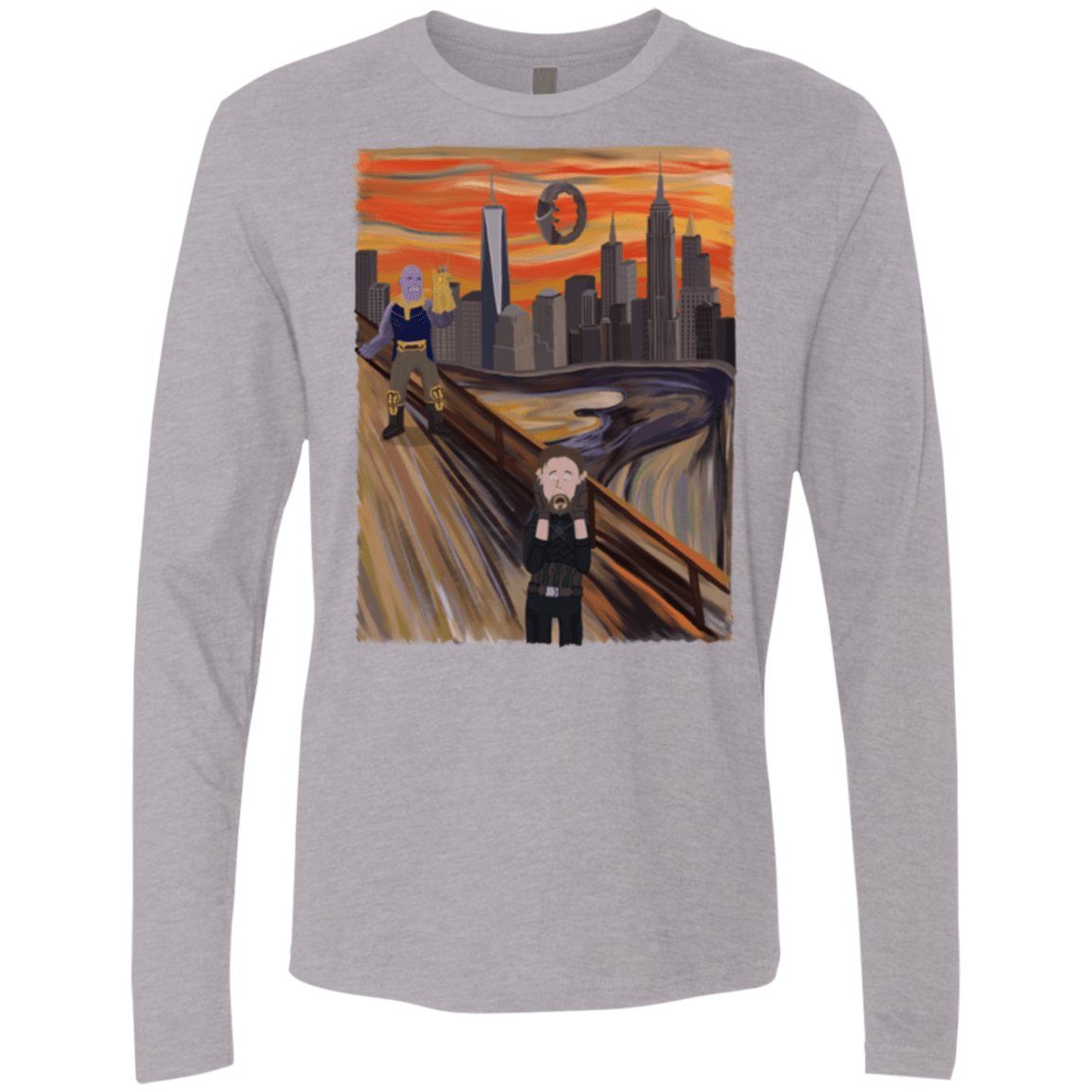 T-Shirts Heather Grey / S Captain Scream Men's Premium Long Sleeve