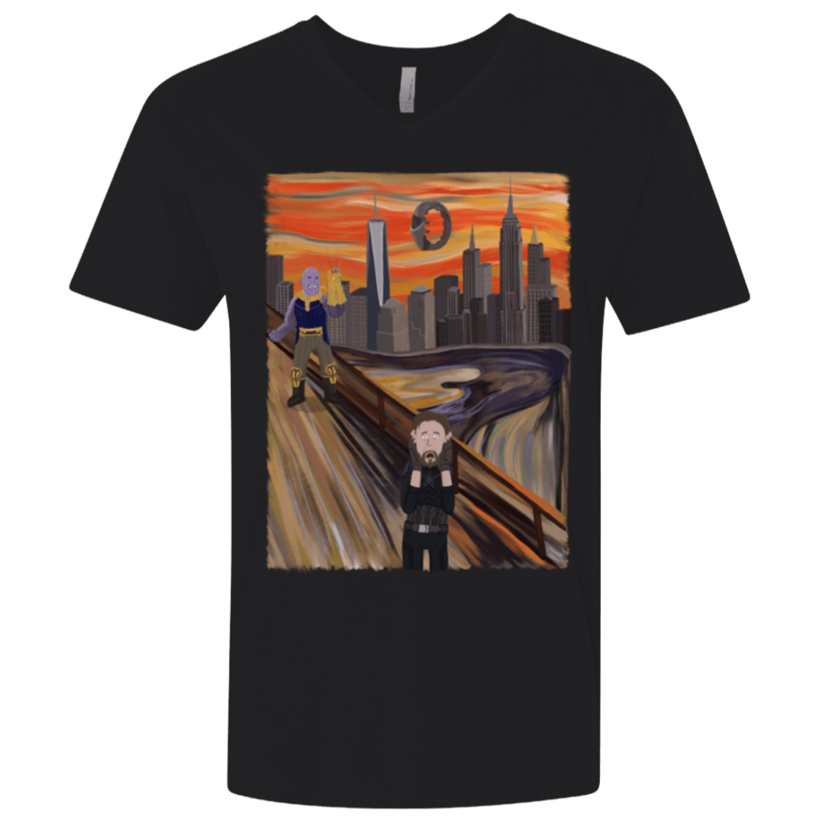 T-Shirts Black / X-Small Captain Scream Men's Premium V-Neck