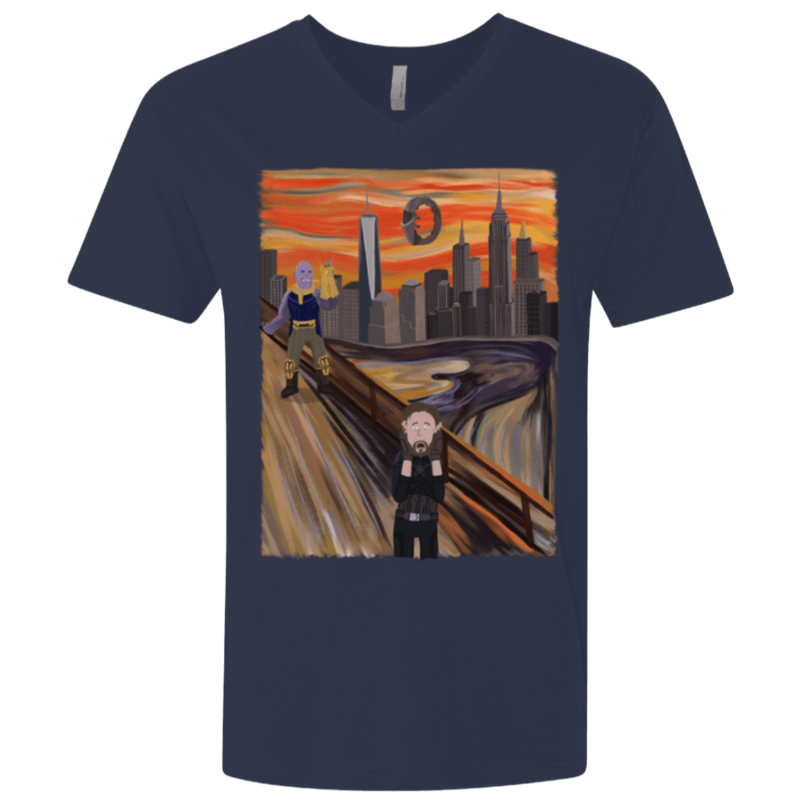 T-Shirts Midnight Navy / X-Small Captain Scream Men's Premium V-Neck
