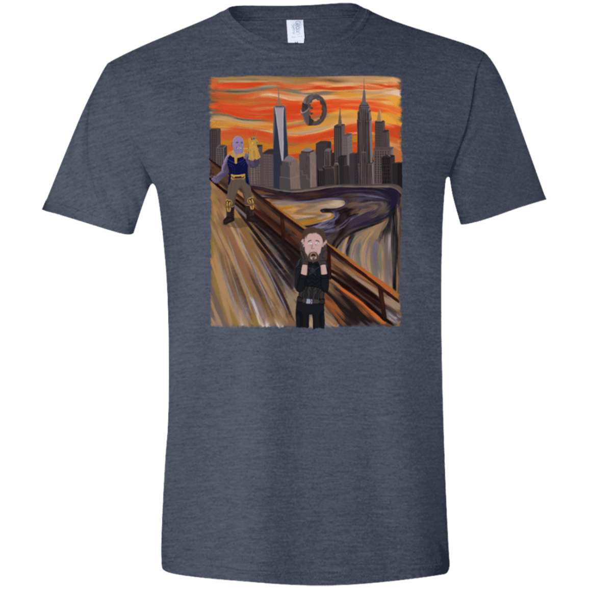 T-Shirts Heather Navy / S Captain Scream Men's Semi-Fitted Softstyle