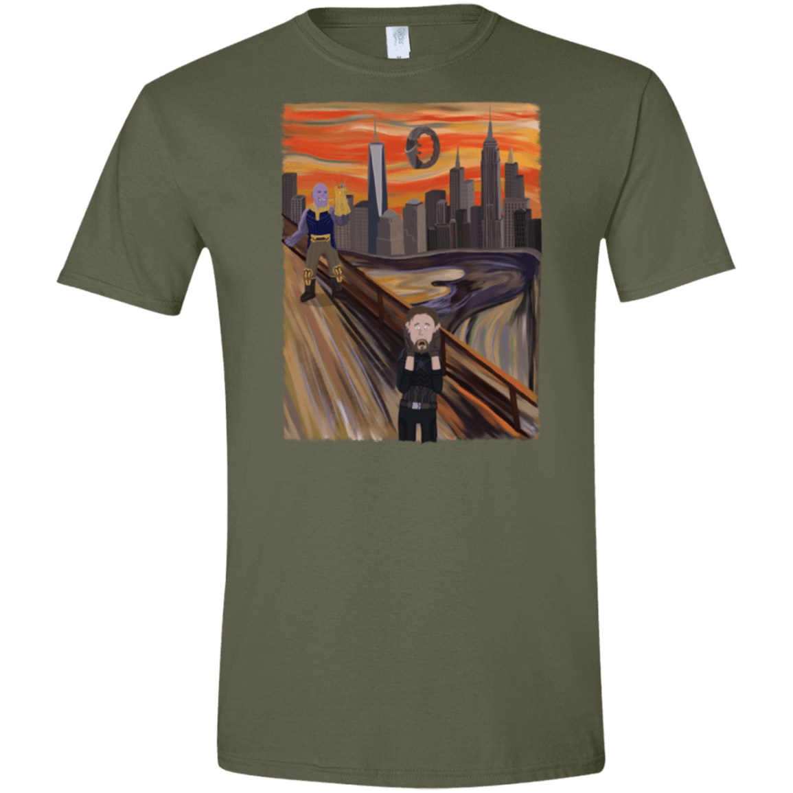 T-Shirts Military Green / S Captain Scream Men's Semi-Fitted Softstyle