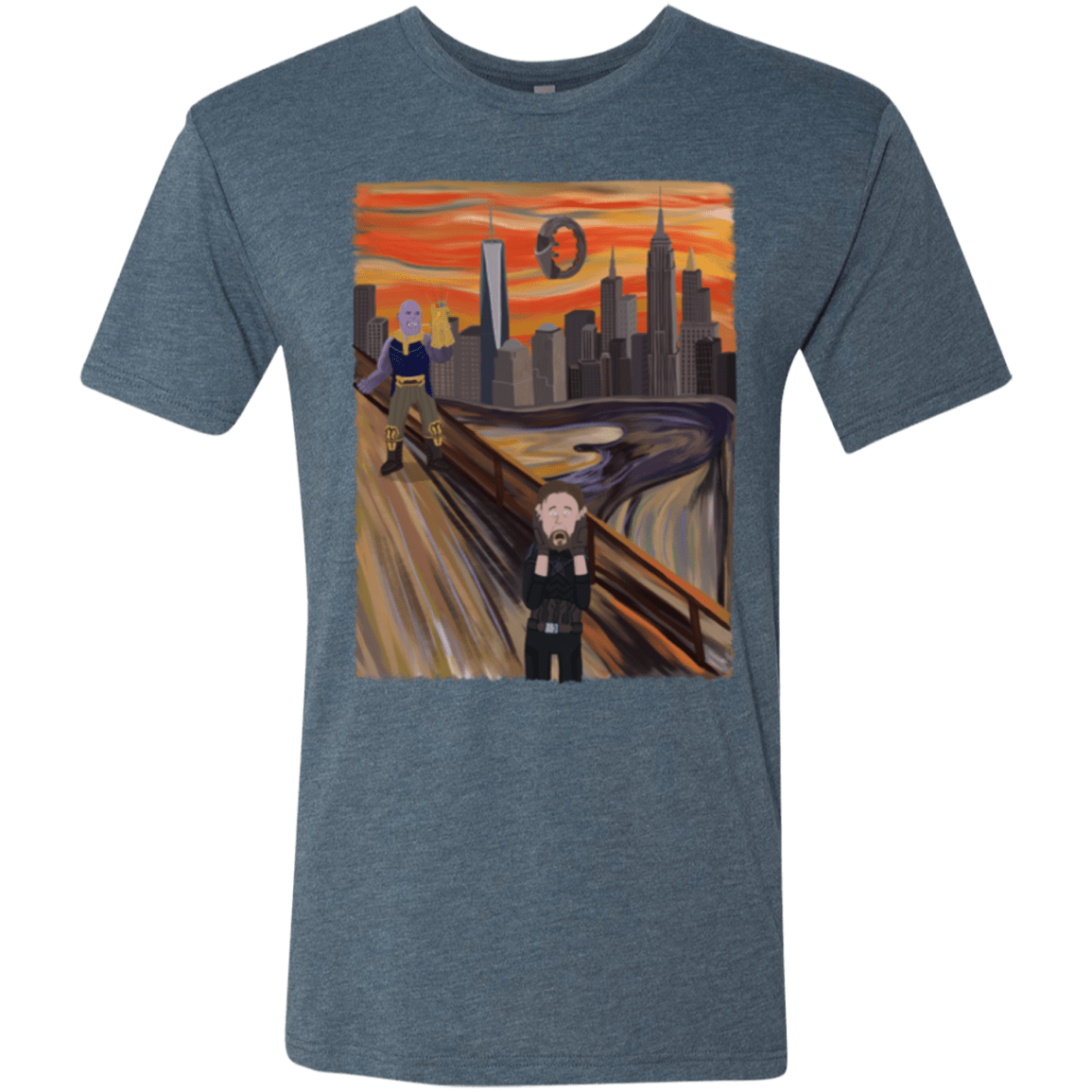 T-Shirts Indigo / S Captain Scream Men's Triblend T-Shirt