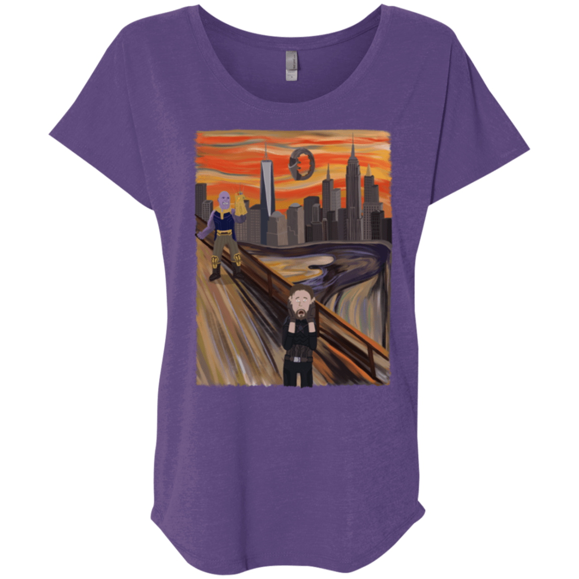 T-Shirts Purple Rush / X-Small Captain Scream Triblend Dolman Sleeve
