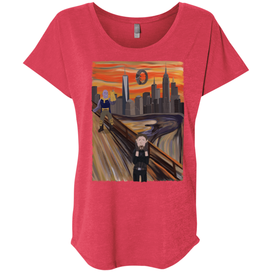 T-Shirts Vintage Red / X-Small Captain Scream Triblend Dolman Sleeve