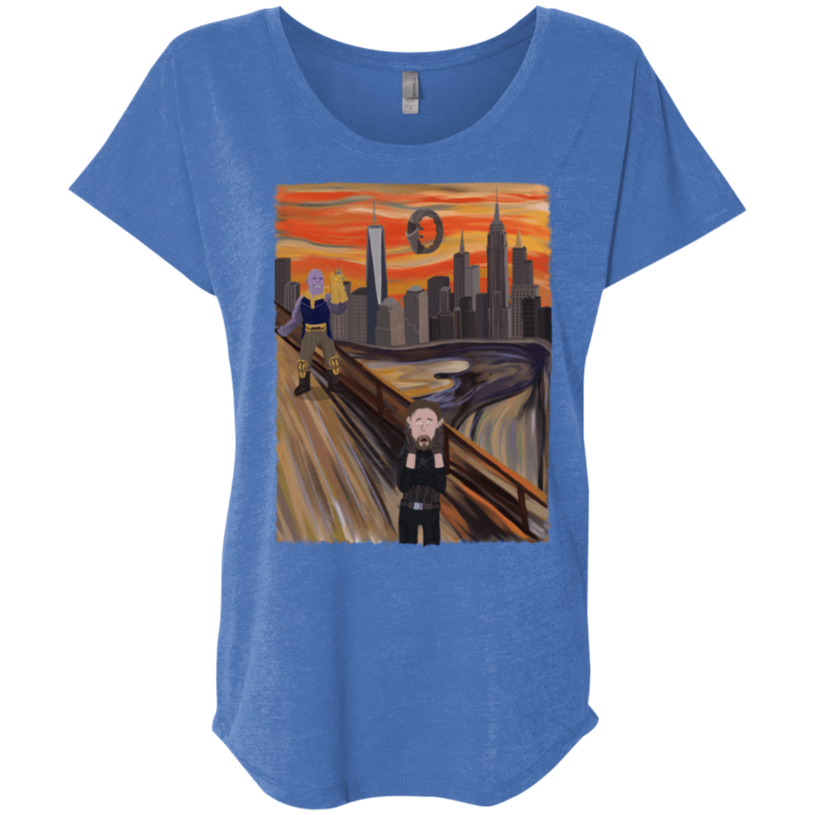 T-Shirts Vintage Royal / X-Small Captain Scream Triblend Dolman Sleeve