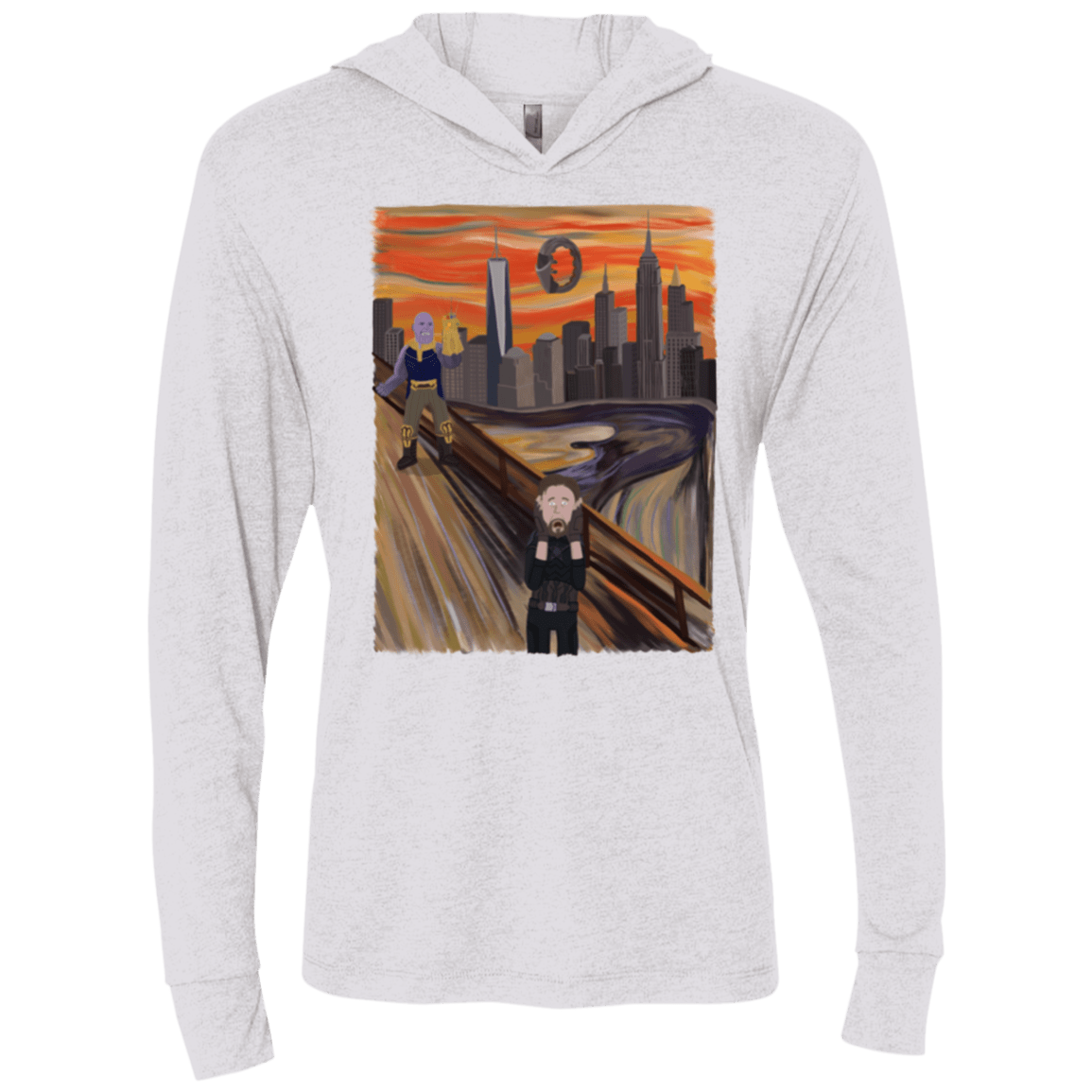 T-Shirts Heather White / X-Small Captain Scream Triblend Long Sleeve Hoodie Tee