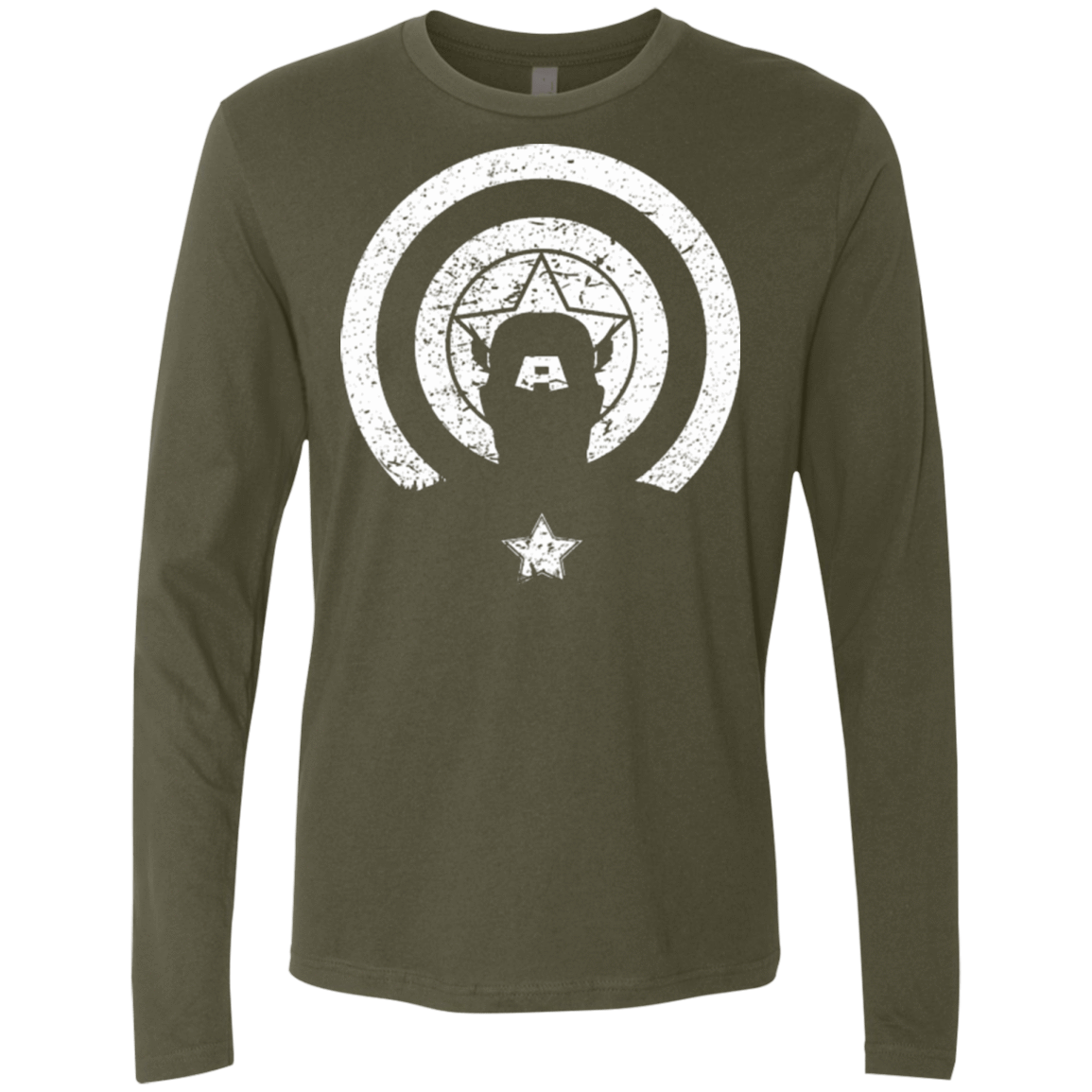 T-Shirts Military Green / Small Captain Shadow Men's Premium Long Sleeve