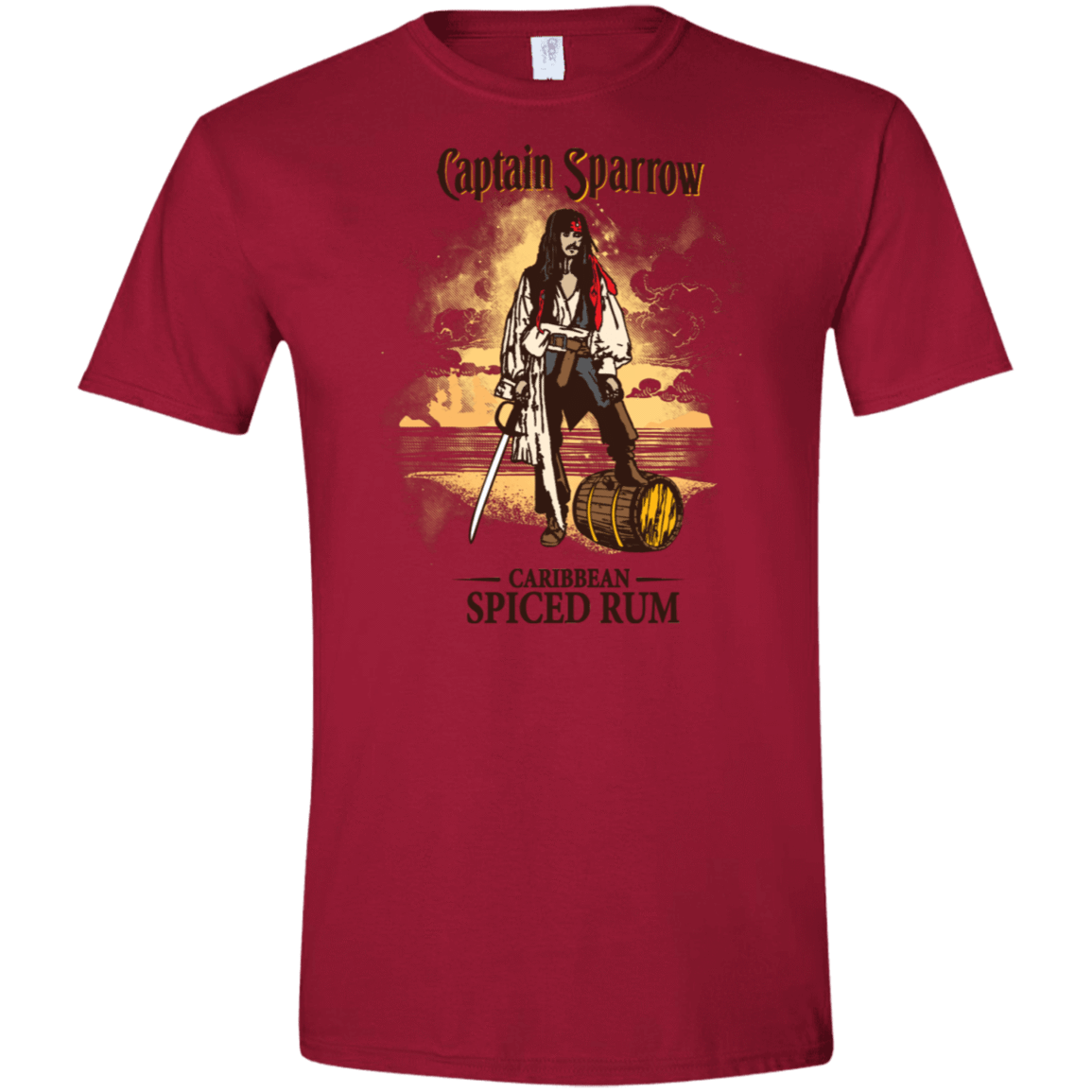 T-Shirts Cardinal Red / S Captain Sparrow Men's Semi-Fitted Softstyle