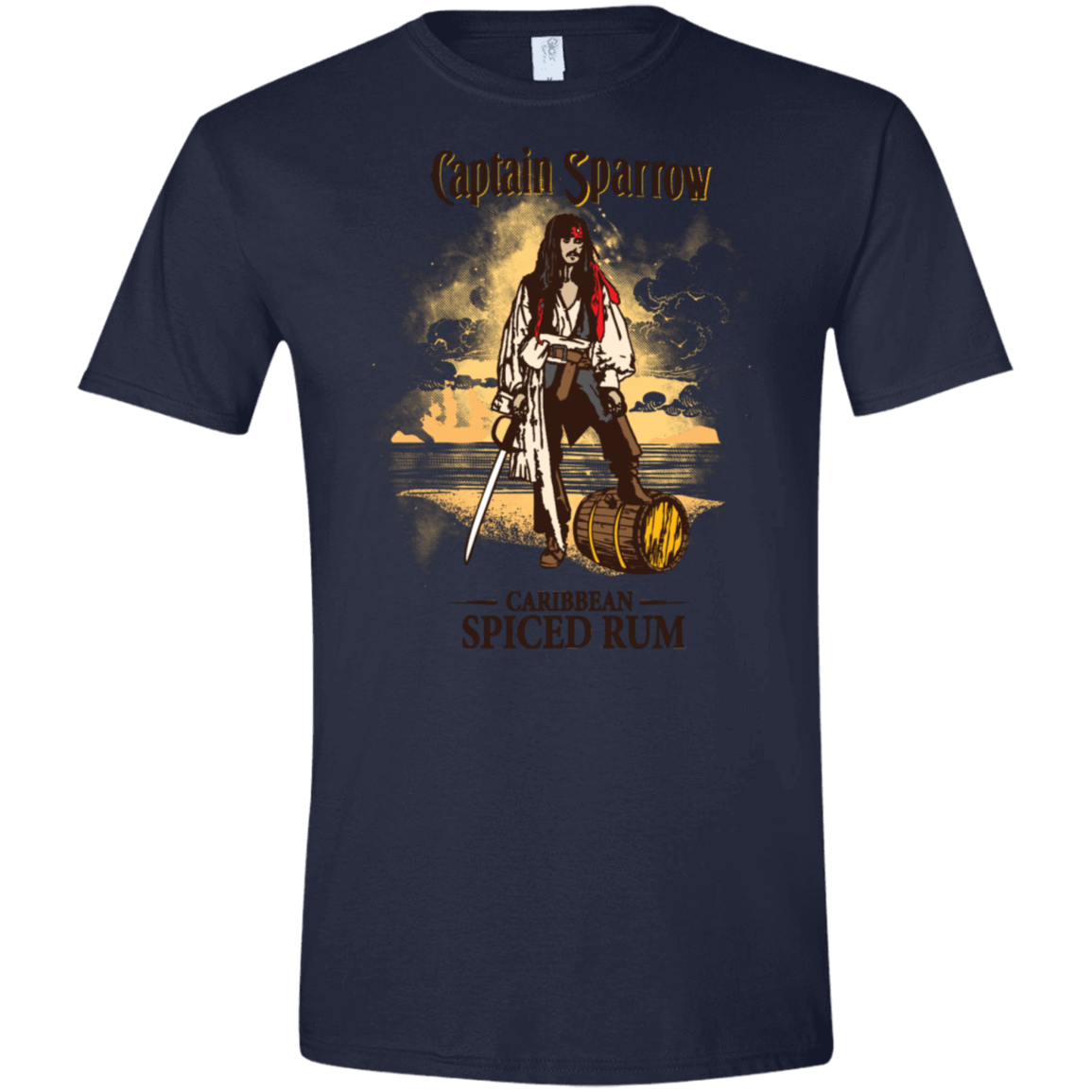 T-Shirts Navy / X-Small Captain Sparrow Men's Semi-Fitted Softstyle