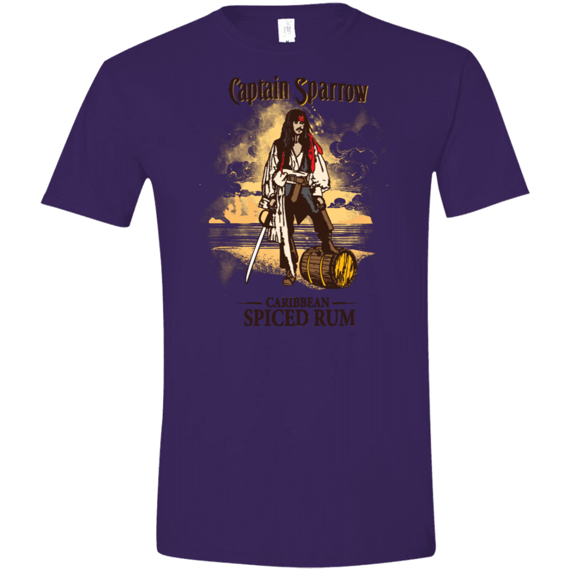 T-Shirts Purple / S Captain Sparrow Men's Semi-Fitted Softstyle