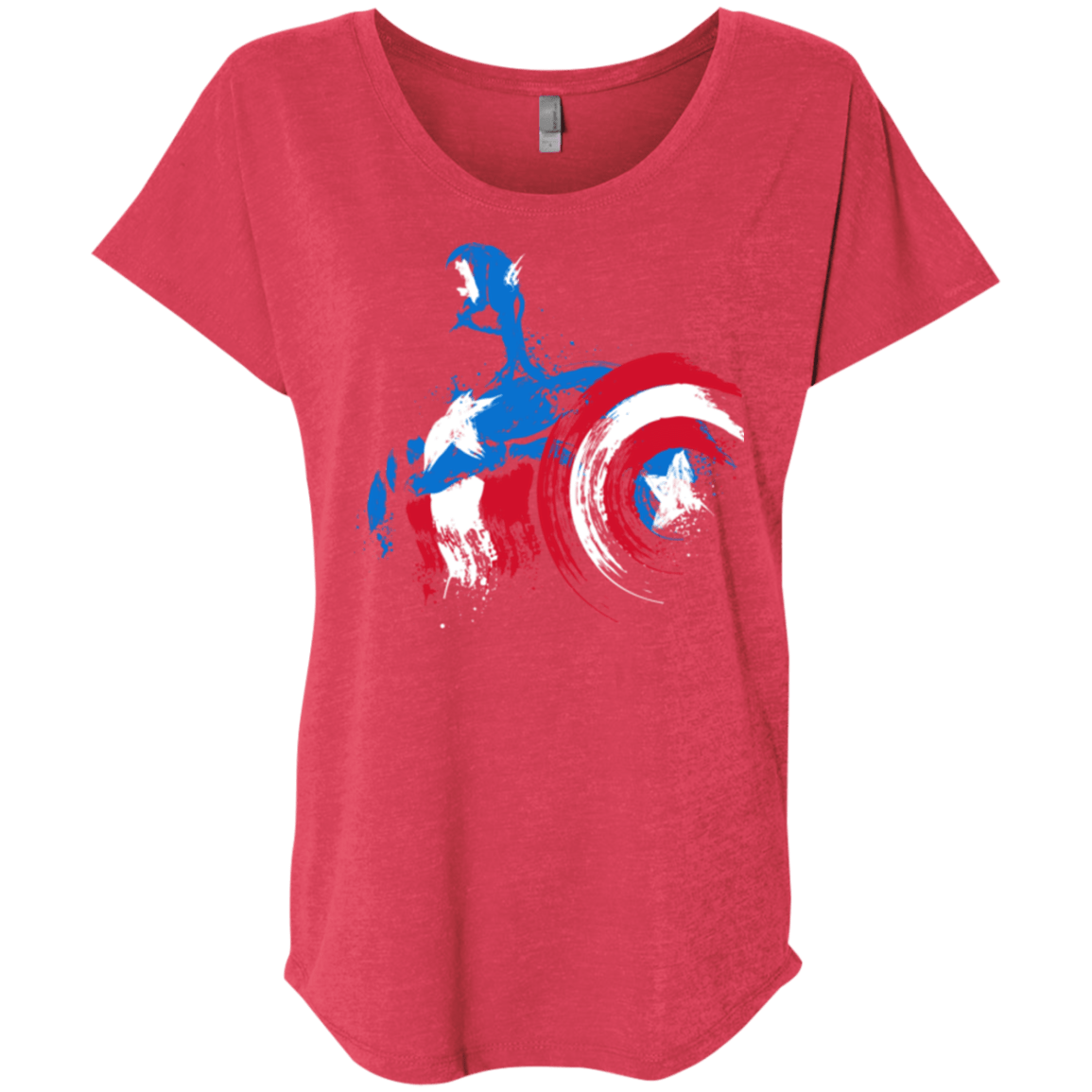 T-Shirts Vintage Red / X-Small Captain Triblend Dolman Sleeve